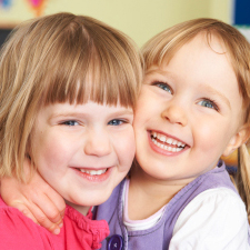 Two happy little girls